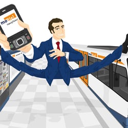 moBiel GmbH – HandyTicket für Bielefeld – Vektor Illustration