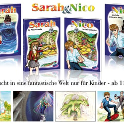 Werbung zur Buchreihe „Sarah & Nico“ (Veronika Aretz)