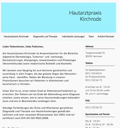 Webseite für eine Hautärztin in Hannover