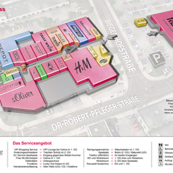 Ertl-Zentrum: Lageplan des Ertl-Einkaufszentrums