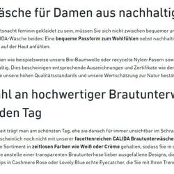 Brautunterwäsche für jeden Tag