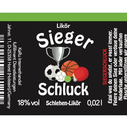 Siegerschluck Etikett