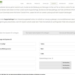 Formulare mit Anbindung an das Ticketsystem
