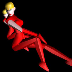 VRML-Girls sitzen