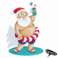 Weihnachtsmann Badehose 01 Instagram