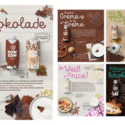COWCOW Trinkschokolade. Print- und Webdesign