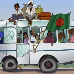 Bangladesh Busfahrt