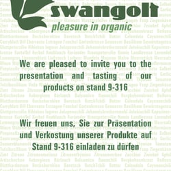 swangolt flyer – Biofach Nürnberg