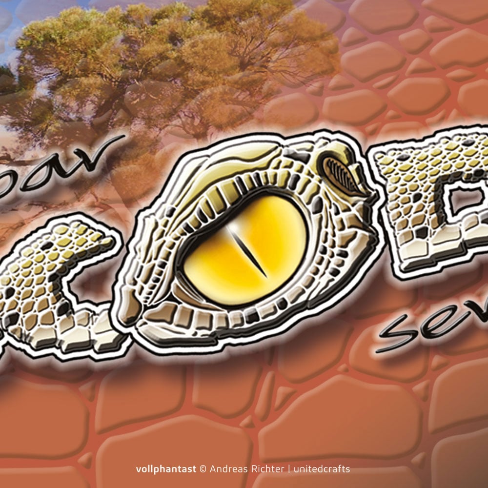 Outback-Bar Crocodile 71 Logo-Entwicklung