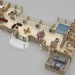 Luxuriöse 3d Haus-Plan