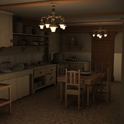 Küche im Point & Click Adventure Dagon