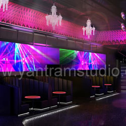 3D-Rendering Interior Design für moderne Bar