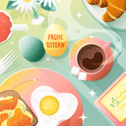 Osterbrunch Motivillustration