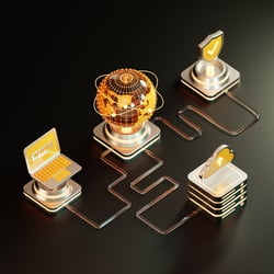 3D illustration for Internet service provider