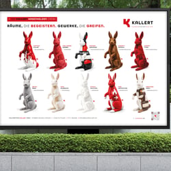 Kallert Malerbetrieb – Großflächenplakat mit der Hasenhelden Crew