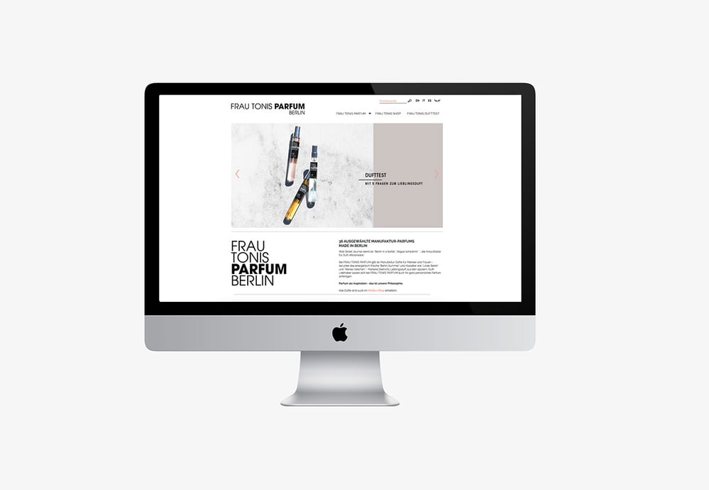 frau tonis parfum • redesign • fotodesign