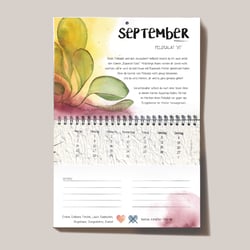 September – Feldsalat „VIT“; Aquarell; Handillustriert
