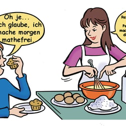Beim Kuchenbacken
