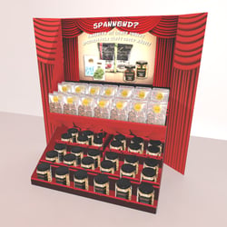 Nussmischung Kreation und Illustration Counter Merchandiser