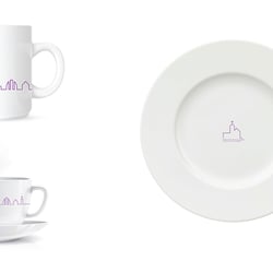 Cups and plate