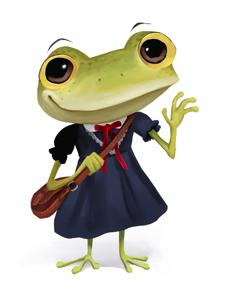 Froschmädchen Charakterdesign