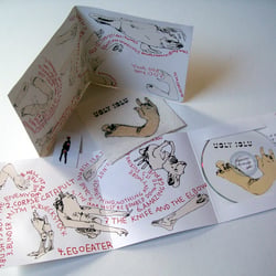 Siebdruck auf Papier und Filz, Aufkleber