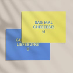 FREUDE Postkarten Design für Schuhkartons