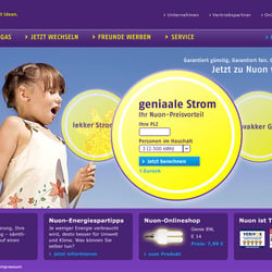 Nuon Energie, Entwurf Startseite