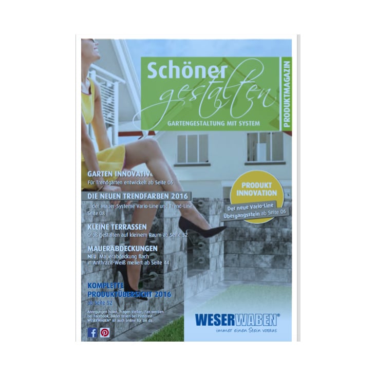 WESERWABEN Produktmagazin 2016