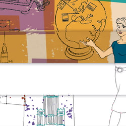 Postkarte – Skizze, Vektorgrafik und Bearbeitung in Photoshop