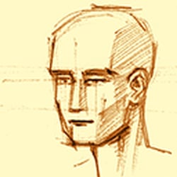 Zeichenunterricht: Anatomie / Kopf und Hand 01