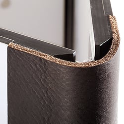 Edle Optik durch Kanten aus Leder
