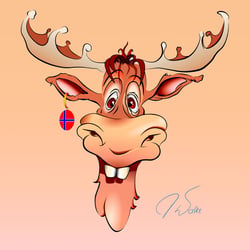 Elch – Cartoon