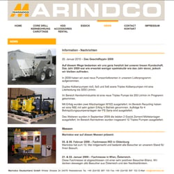 Marindco GmbH / Website (Design & HTML, CSS)