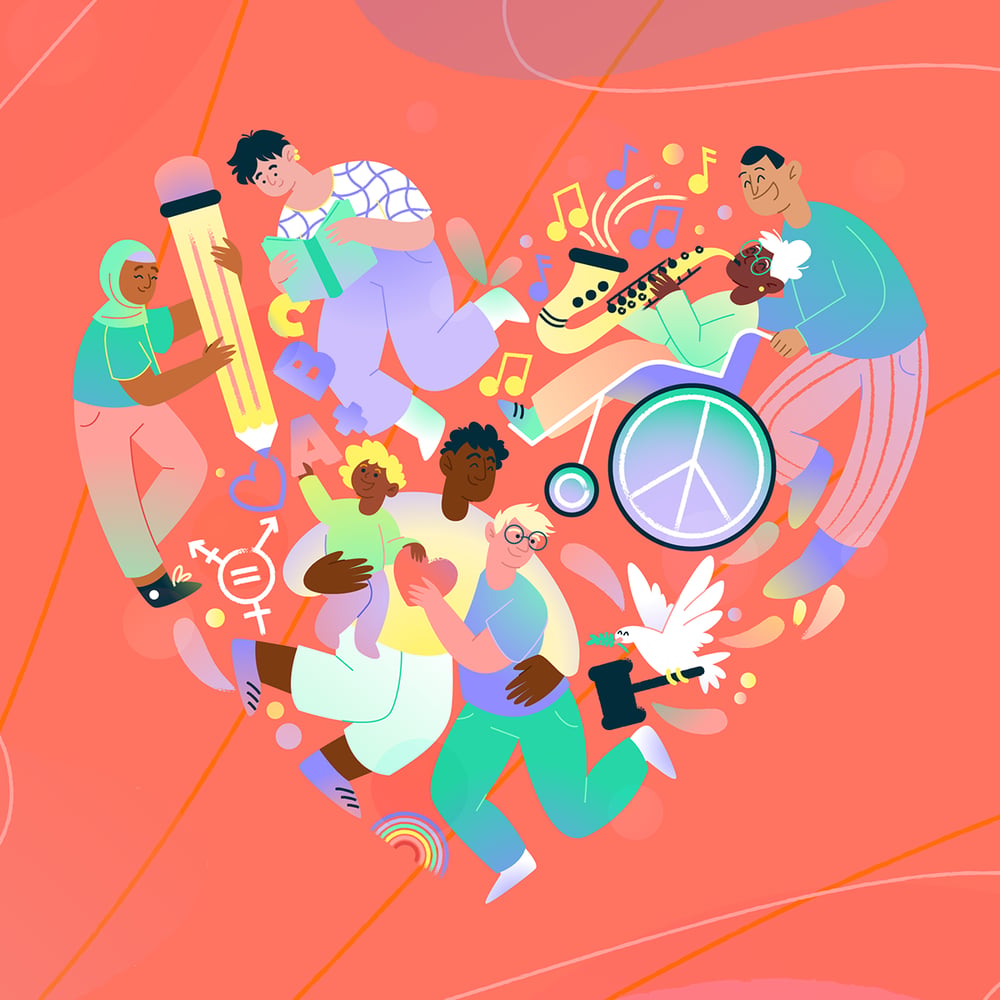 Rebels of Change – Illustration für Soziales