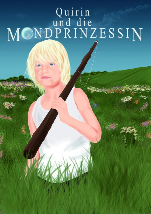 Quirin und die Mondprinzessin, Kinderbuchillustration