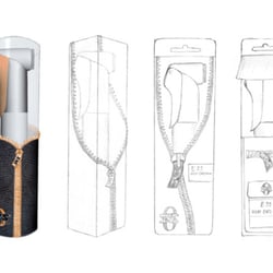 SKS / Werbesalon. Packaging einer Mini-Luftpumpe.