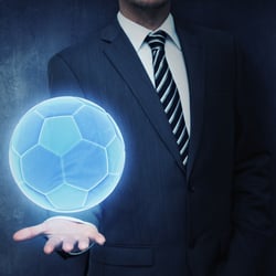 3D Bildcomposing „Fußball Hologramm“
