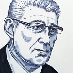 Rudi Assauer Portrait, Copics/Marker