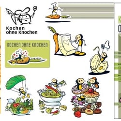 Illustrationen  für Kochen Ohne Knochen