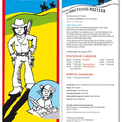 Achtung! Calamity Jane – Flyer für Kindertheaterstück
