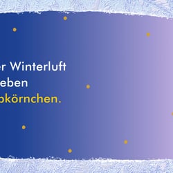 Winterluft mit Staubkörnchen