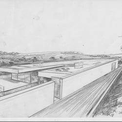 Villa Escarpa Skizze (Bleistift/Papier)