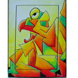 Papagei, Acryl, 2007