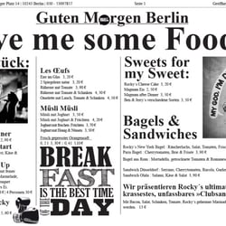 Frühstückskarte