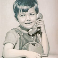Kinderportrait nach einer Fotovorlage der 60-en Jahre, 42×30cm, Privatbesitz