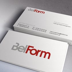 Visitenkarten Design für BelForm