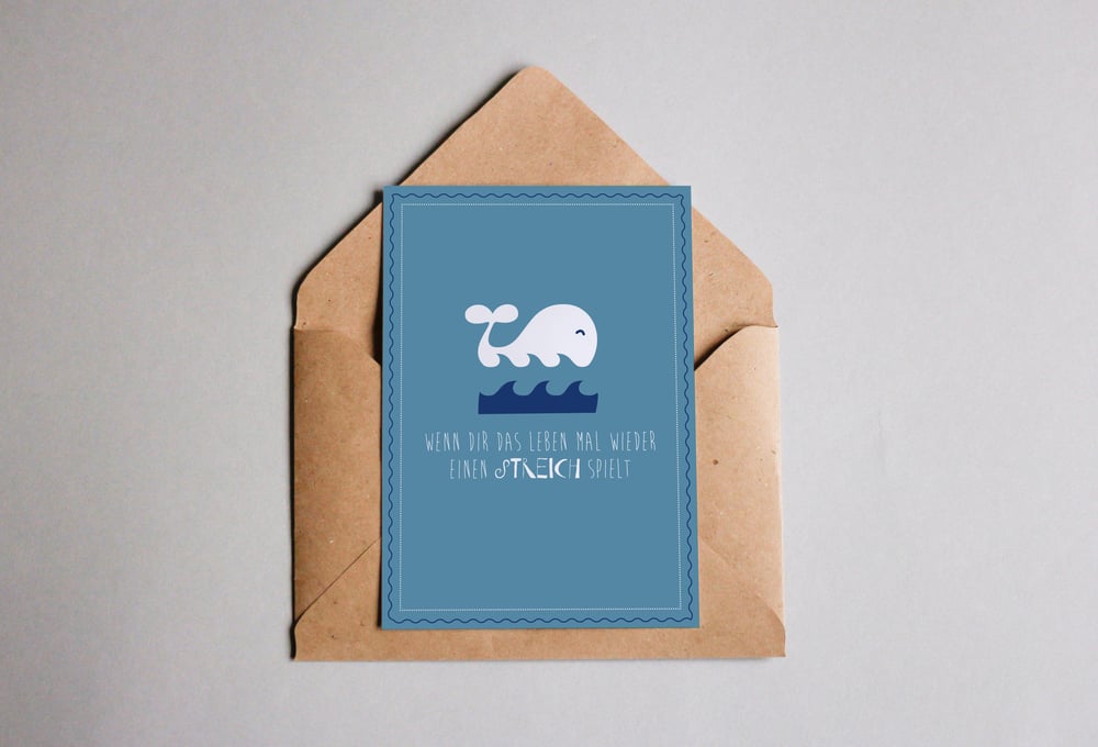 Postkarte „Wal“
