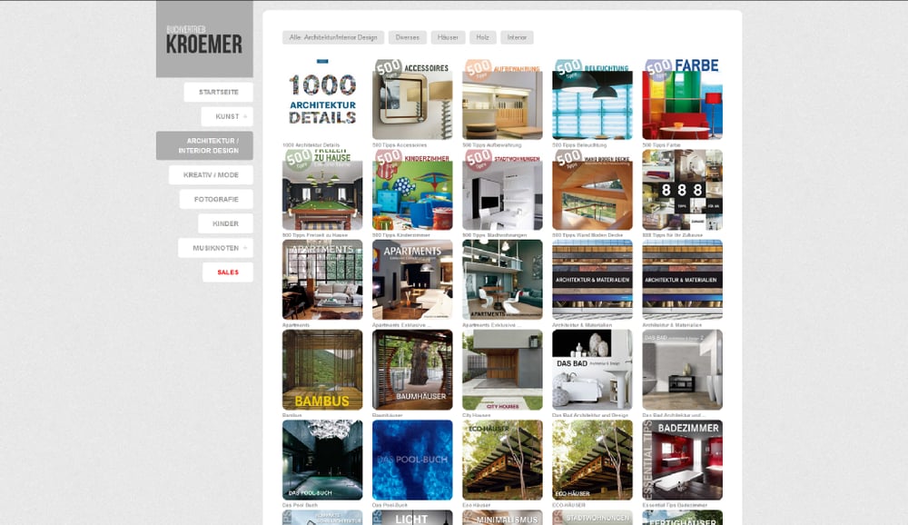 Layout und Design sowie Umsetzung mit Wordpress der Seite Krömer Buchvertrieb