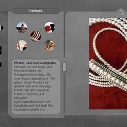 Die komplette Flash-Seite fürs Fotoatelier Ute Boeters